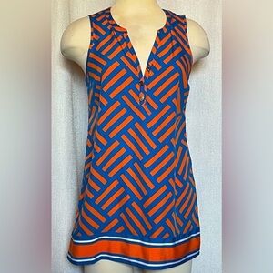 Mud Pie orange and blue top